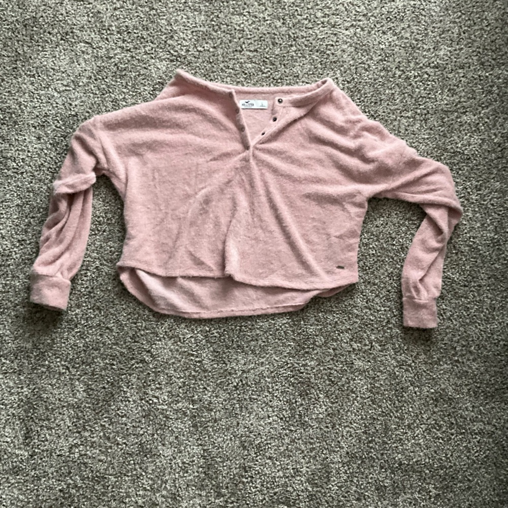 Pale pink dropped Hollister sweater size large
